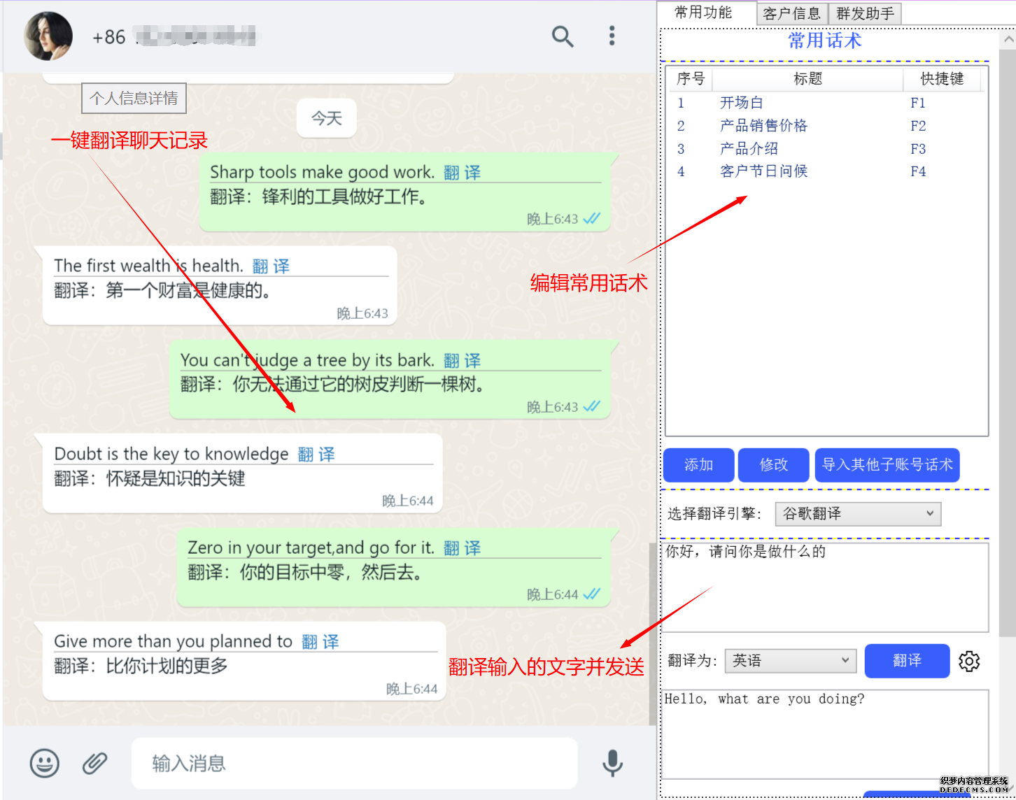 WhatsApp怎么翻译对话？